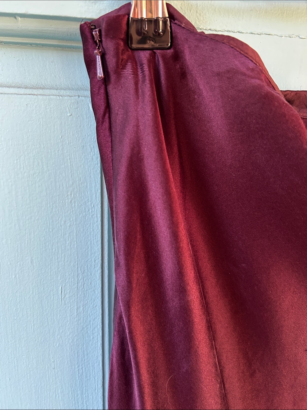 Beautiful! Lauren Ralph Lauren silk High-Low skirt in rich Plum - Picture 5 of 7